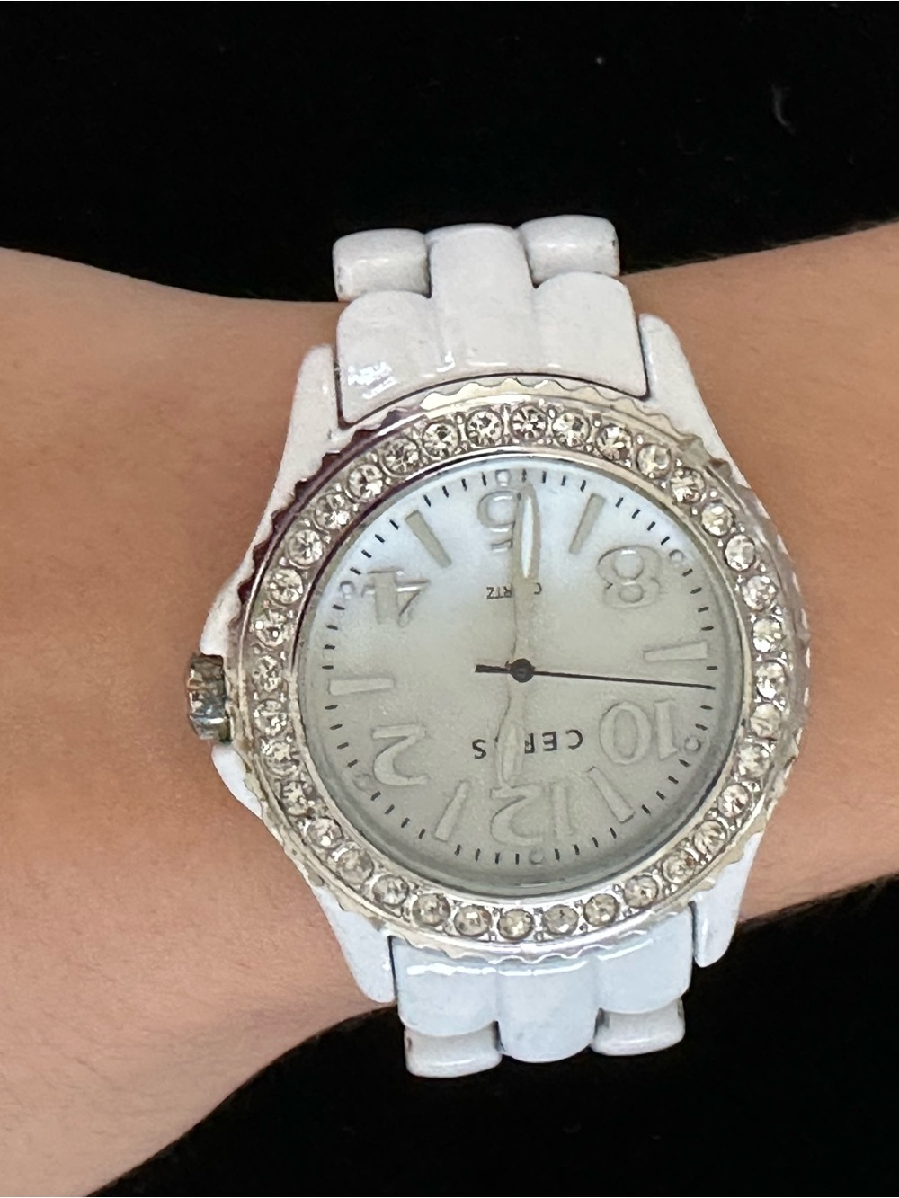 Ceres White Crystal Bezel Women's Fashion Watch
